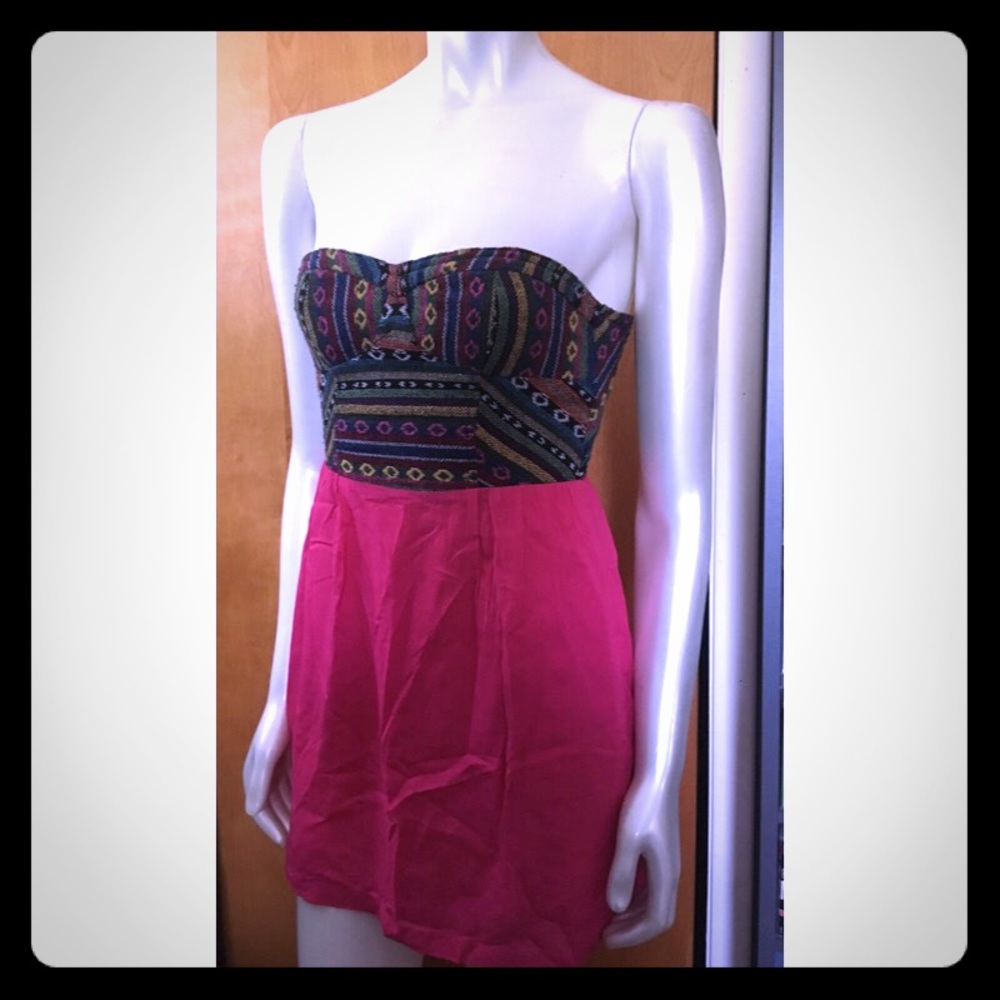 staring at stars urban outfitters strapless dress